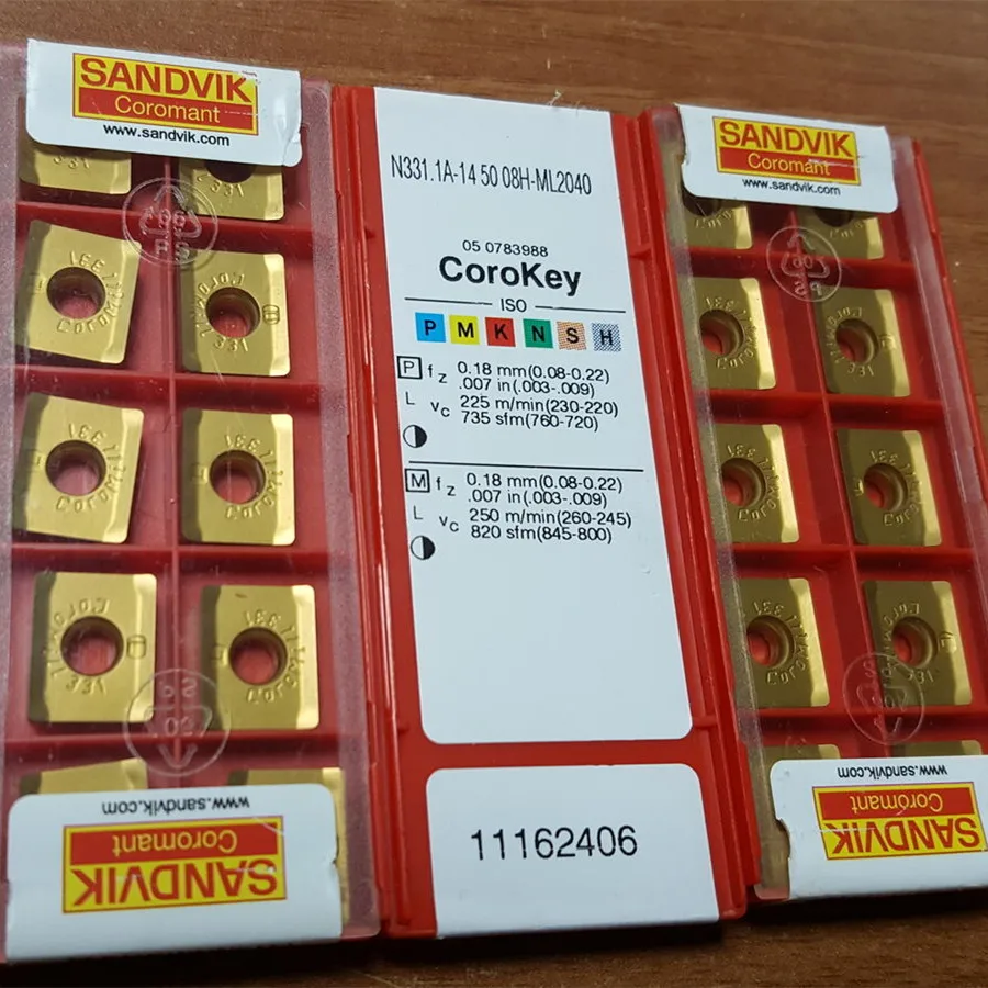 

10pcs N331.1A-145008H-ML 2040 Carbide Inserts Three-sided Milling Cutter