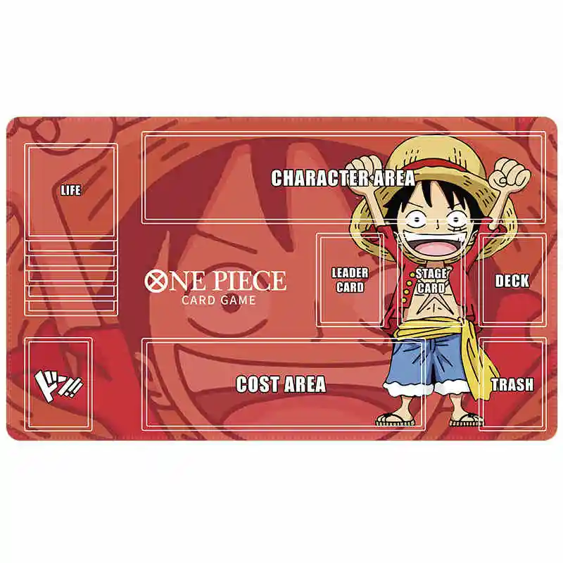 60*35*0.2Cm Diy One Piece Kawaii Luffy Zoro Nami Teach Dedicated Game Card Mat OPCG Battle Game Anime Table Mat Gift Toys