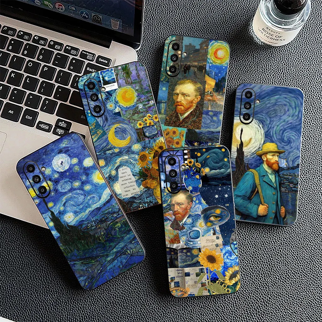 Sunflower Van Gogh Starry Night Sky Artistic Phone Cover