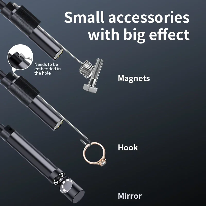 USB Single Lens APP Endoscope Camera Android Mini Car Inspection Camera for Android Waterproof Pipeline Borescope Type C 3