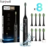 Fairywill Electric Sonic Toothbrush FW-Y05 USB Charge Rechargeable Adult Waterproof Electronic Tooth Brushes Replacement Heads 1