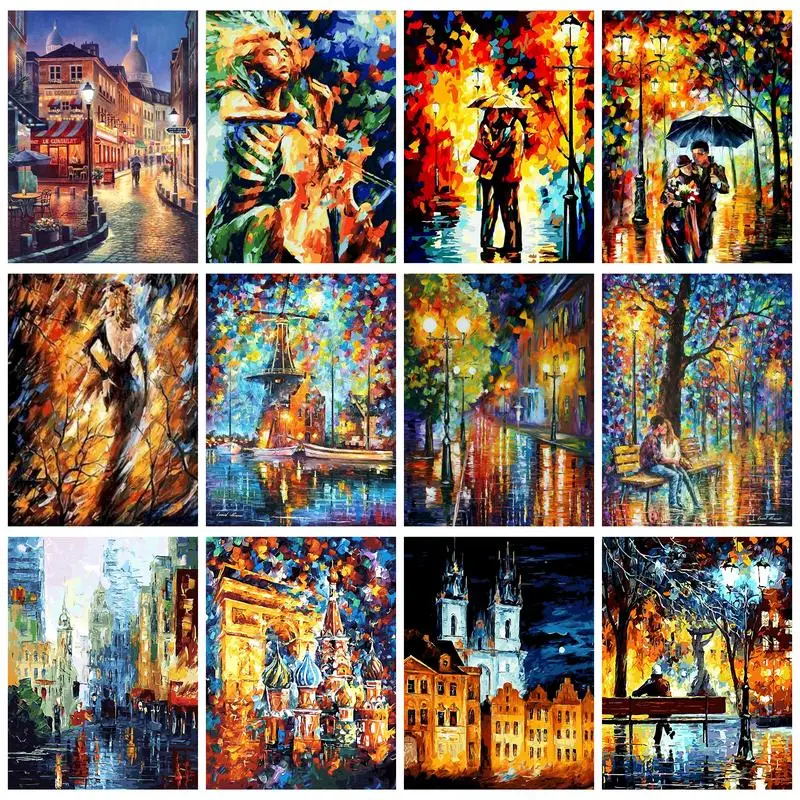 Gatyztory Abstract Painting By Numbers Acrylic Paints Colorful