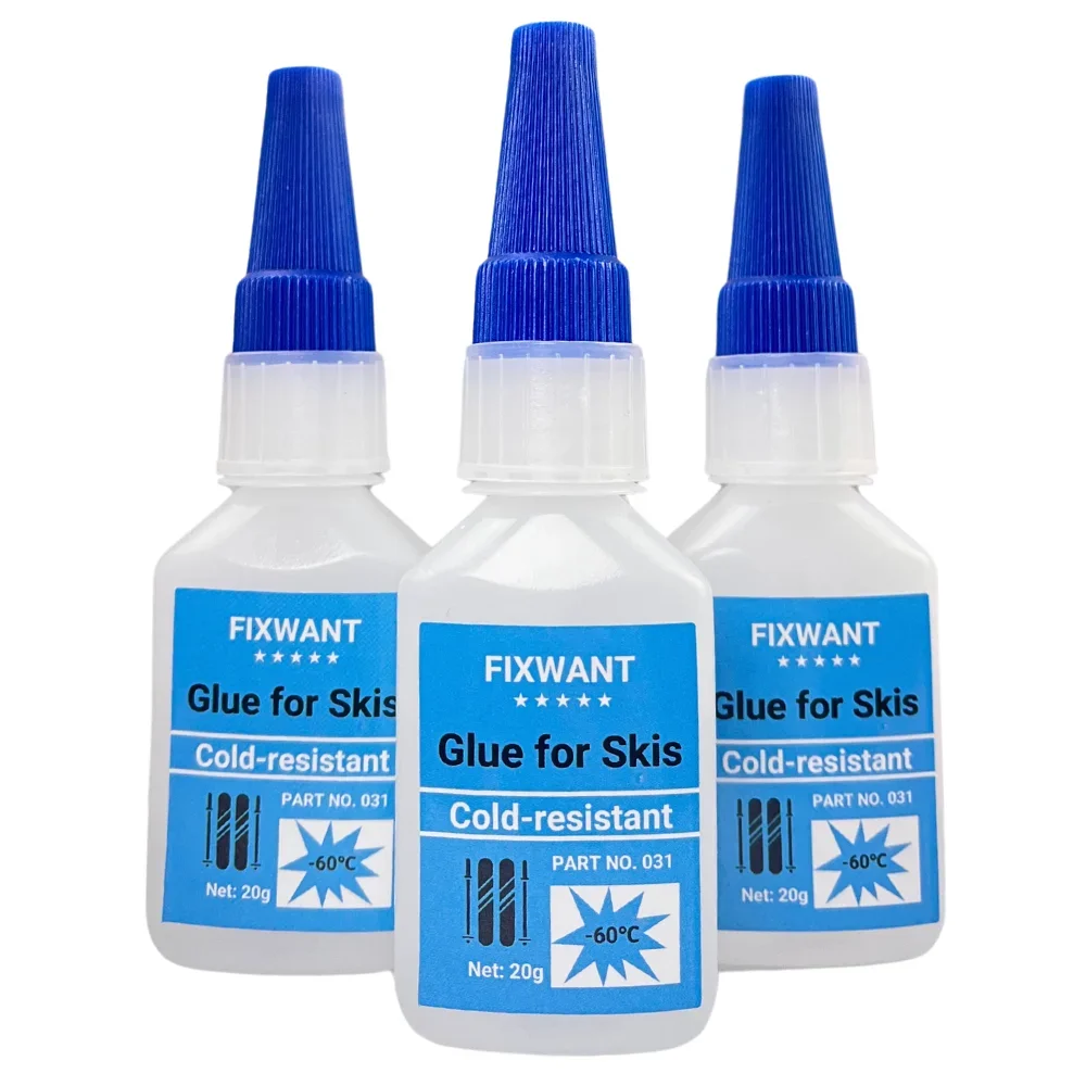 FIXWANT 스키용 슈퍼 접착제, 즉석 빠른 다목적 강력한 액체, 투명-60 ℃ 내한성 접착제, 20g