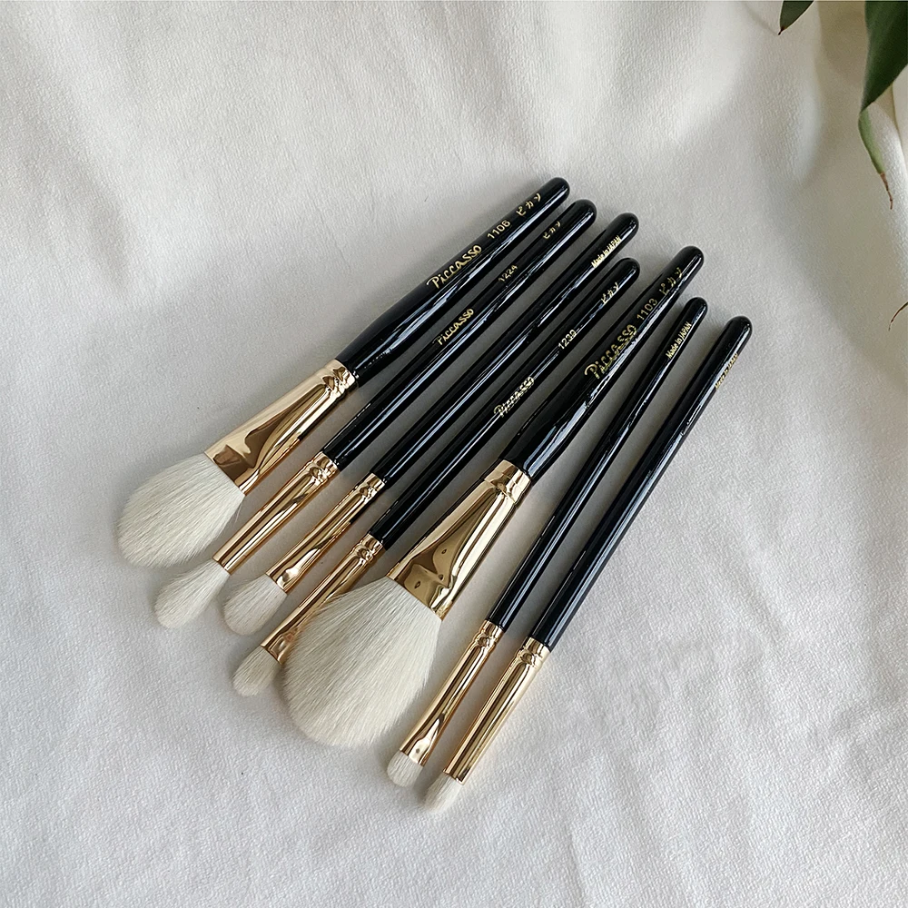 

Piccasso Beauty Makeup Brushes 103 106 224 217 207 239 219 Top-quality Goat Hair Gold Cosmetics Face Eye Shadow Powder Highlight