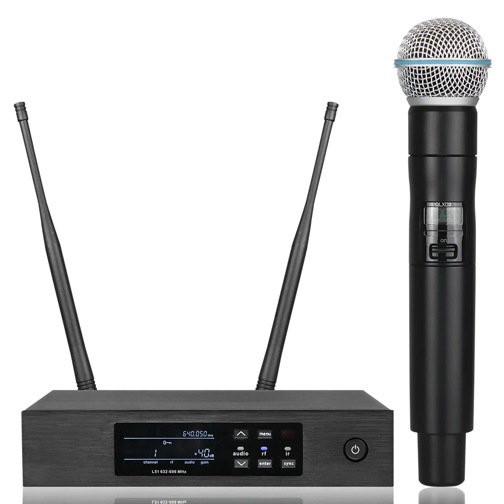 

QLXD4 UHF Wireless Microphone System Professional Single Handheld Perfect Sound Stage