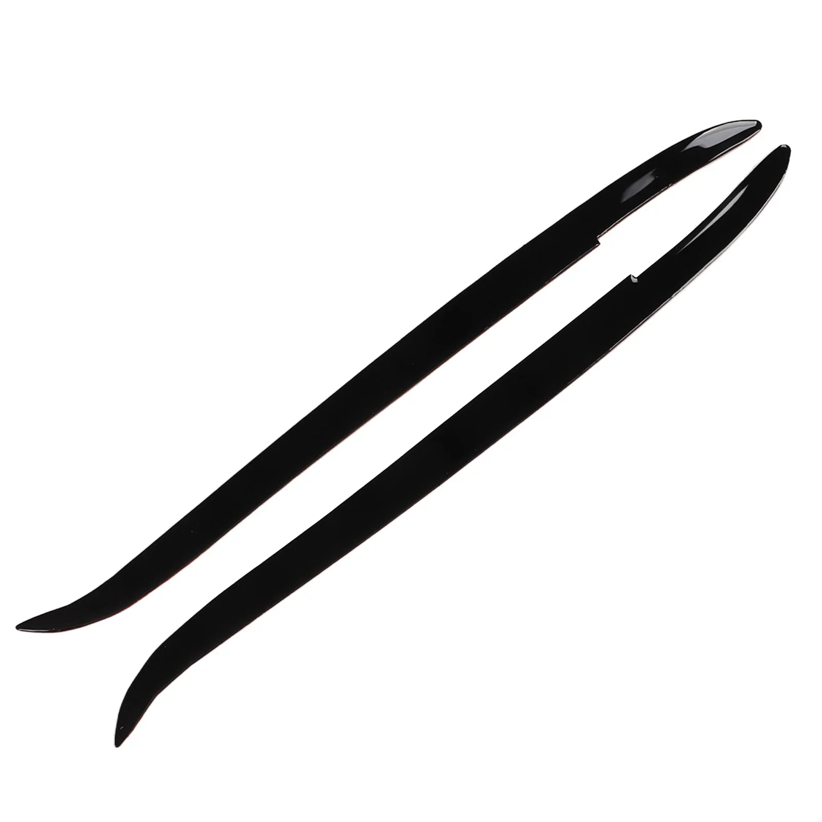 2 Pcs Headlight Eyebrow Glossy Black Trim Front Left Right Decoration for BMW E39 1997‑2003