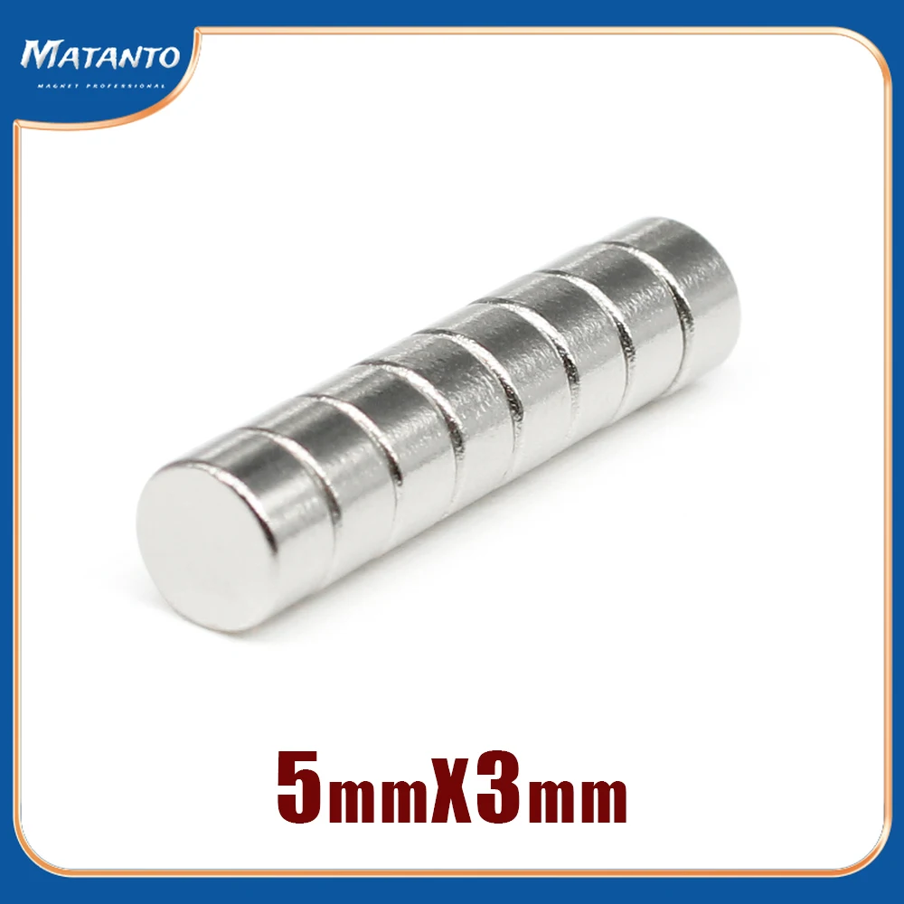 10/20/50/100/200/500PCS 5×3 Small Round Powerful Magnet 5mm x 3mm Neodymium Search Magnet 5x3mm Permanent Magnets Strong 5*3