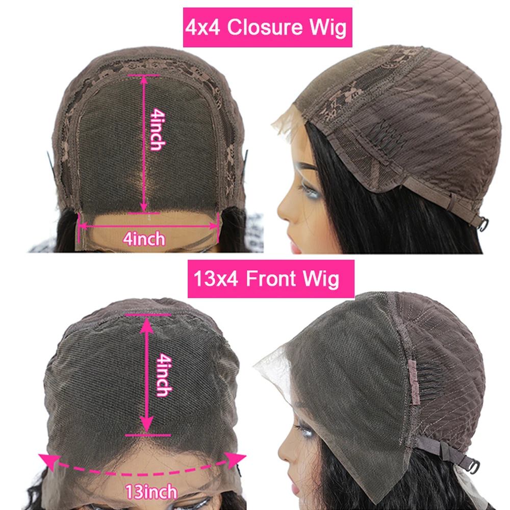 Human Hair Wig 40inch HD Transparent 13x4 13x6 Lace Front Brazilian Straight 360 Full Lace Frontal For Women Pre Plucked