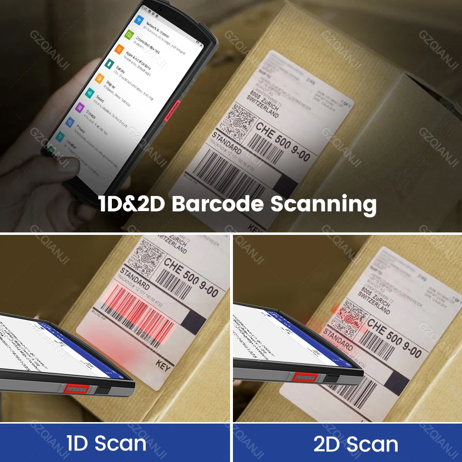 휴대용 PDA 안드로이드 10.0 견고한 POS 터미널, 하니웰 6603 2D 바코드 스캐너 리더, 와이파이 4G 블루투스 NFC PDA
