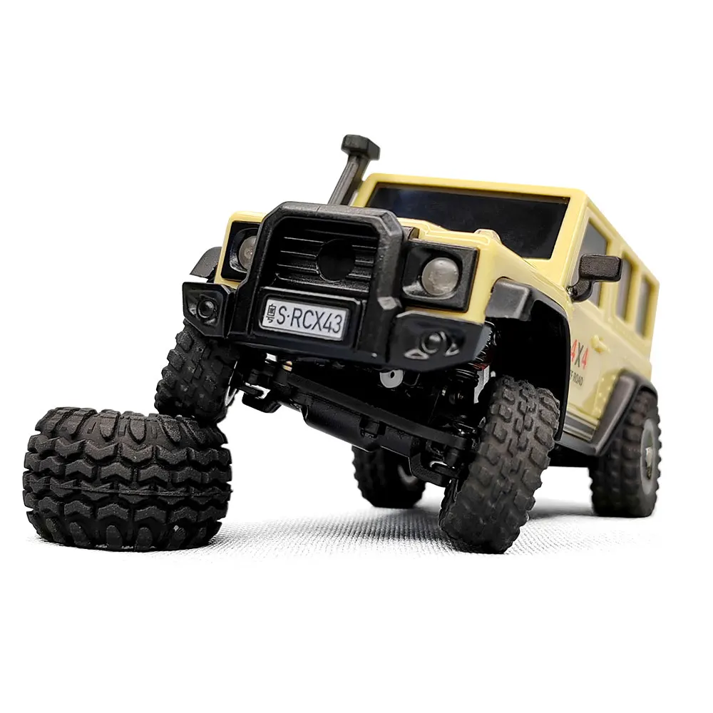 LDARC X43 1:43 Voiture RC Chenille 4WD RTR - Jaune Désert