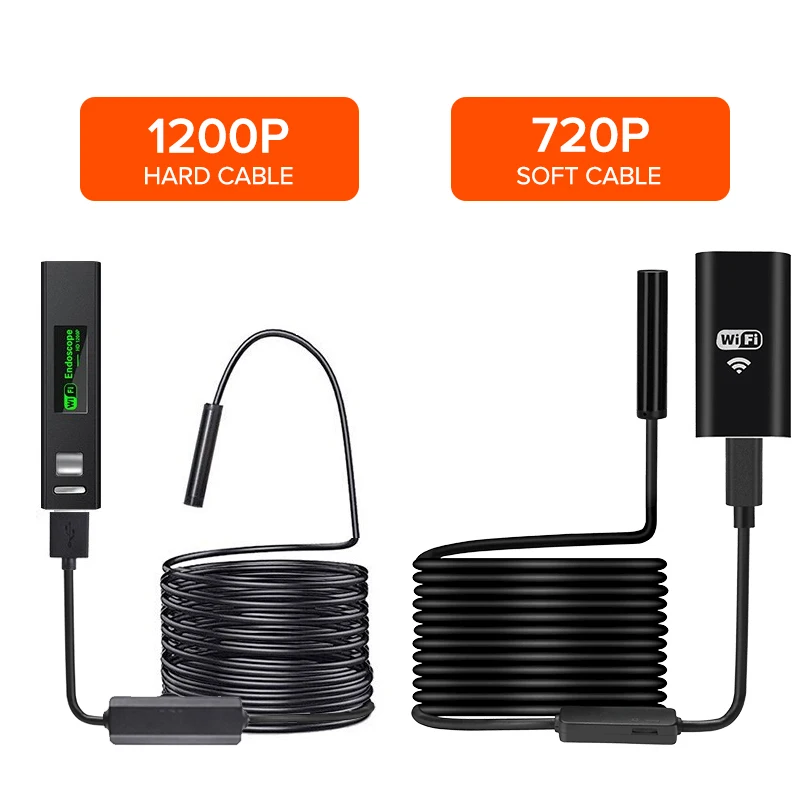 Endoscope Camera 3.9mm/8mm Wireless Endoscope 2.0 MP HD Borescope Rigid Snake Cable for iPhone Android Samsung Huawei Tablet PC