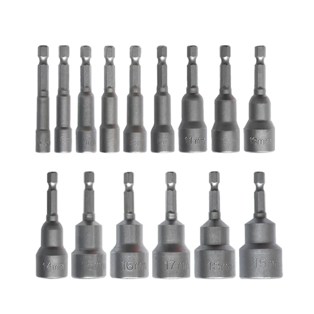 

1pc 65mm Long 5.5-19mm Impact Socket Magnetic Hexagon Nut Driver Drill Bit Socket Wrench Extension Sleeve Adapter Repairing Tool