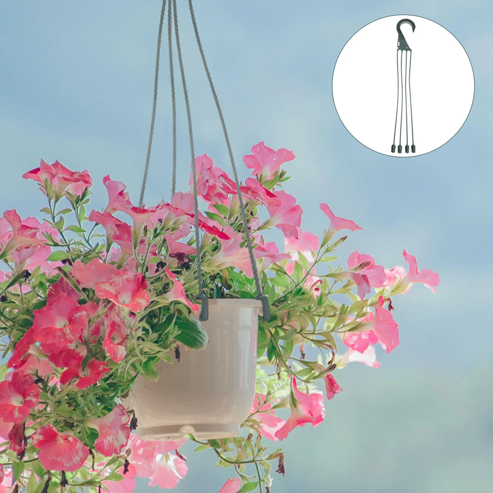 

5 Pcs Hanging Basin Hook Indoor Plants Portable Flowerpot Hooks For 360 Rotatable Garden Plastic