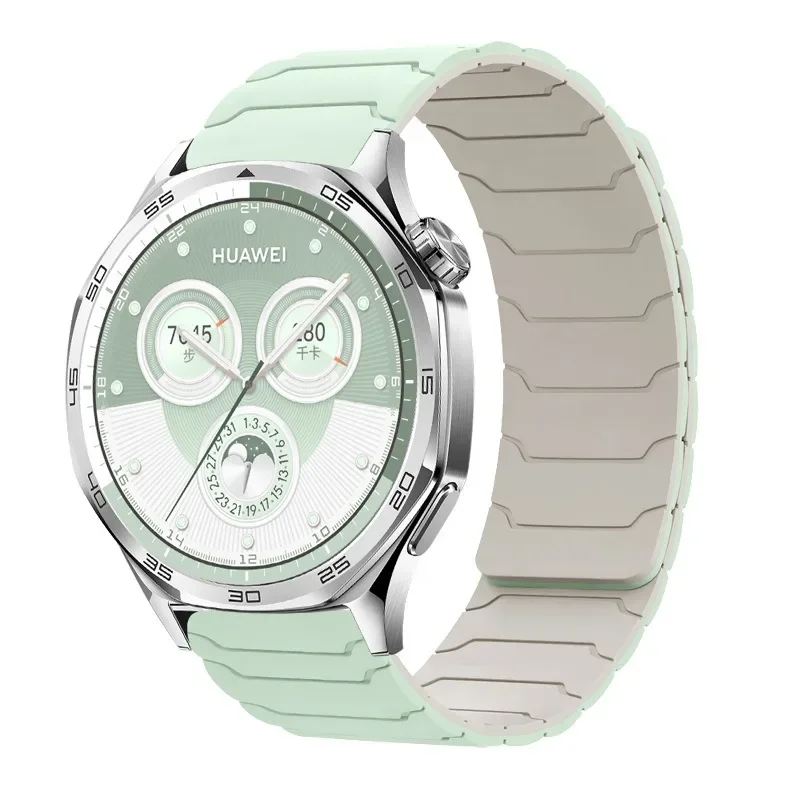 Magnetic Silicone Watchband Bracelet - Versatile 46mm Wristband