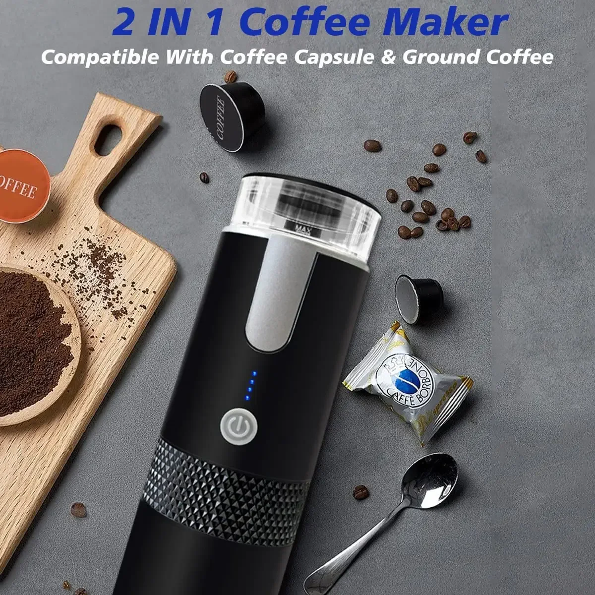 Cafetera eléctrica portátil, máquina de café para campamento, viaje de 12 V  para máquinas Nespresso, accesorios de viaje, compatible con café – Yaxa  Store