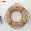 20-40cm Welcome Aboard Nautical Life Lifebuoy Ring Boat Wall Hanging Mediterranean Style Bar Window Background Wall Home Decor 6