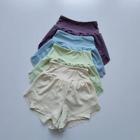 Summer Women's Sports Shorts Mesh 2 In 1 Quick-dry Yoga Shorts Breathable Fitness Shorts High Waist Fitness Running Shorts 2024 2