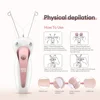 Mini Electric Cotton Thread Epilator For Women USB Rechargeable Female Facial Body Leg Mini Hair Remover Depilation LCD Display 5