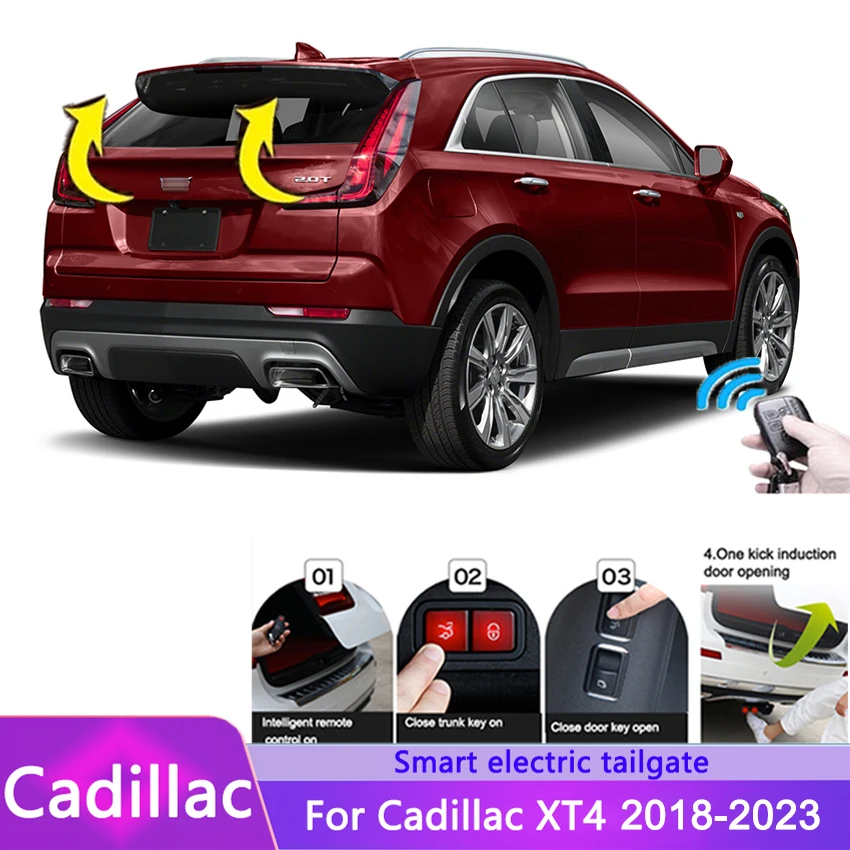 

Автомобильная электрическая задняя дверь для Cadillac XT4 2018-2023, интеллектуальная задняя дверь с питанием, обновленная декорация багажника