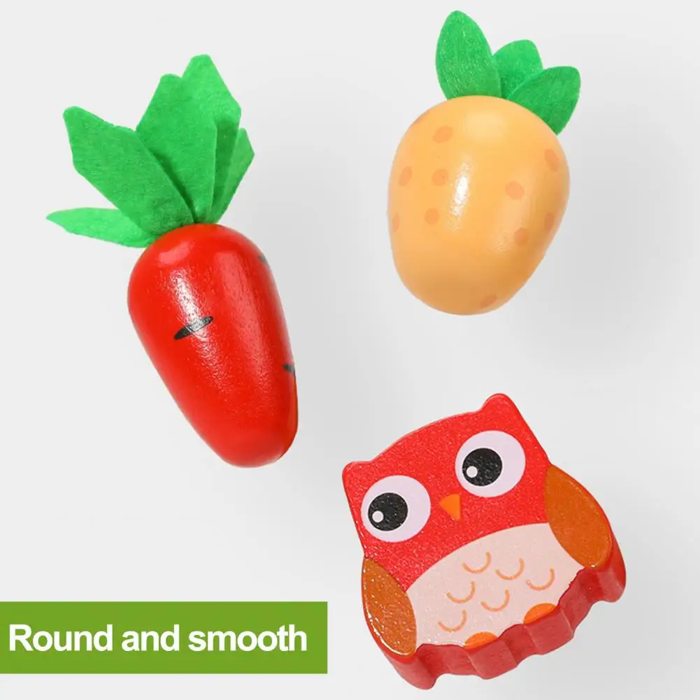 

Radish Pulling Toy Wooden Learning Toy Multifunctional Wooden Farm Car Toy Sets for Toddlers Enhancing Shape Cognition Pairing