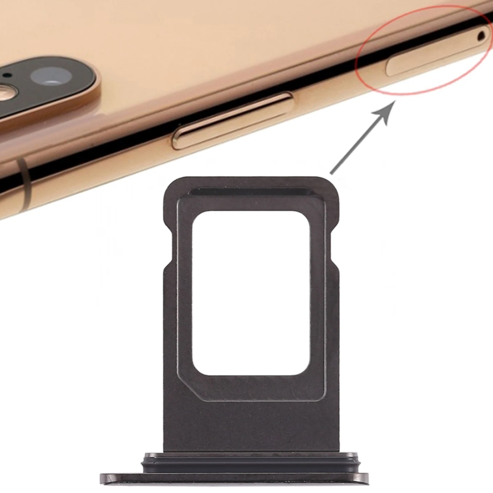 

Двойной лоток для SIM-карты для iPhone XS Max (двойная SIM-карта)
