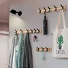 Creativity Adjustable Bamboo Coat Racks Wall Hanger Clothes Hook Living Bedroom Home Entrance Clothing Hat Stand Garment Rack 4