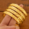 24K Gold Plated Dubai can open  Bangle for Women Middle East Gold Bangles Ethiopian Mesh Bracelets Wedding Jewelry African Gifts 5