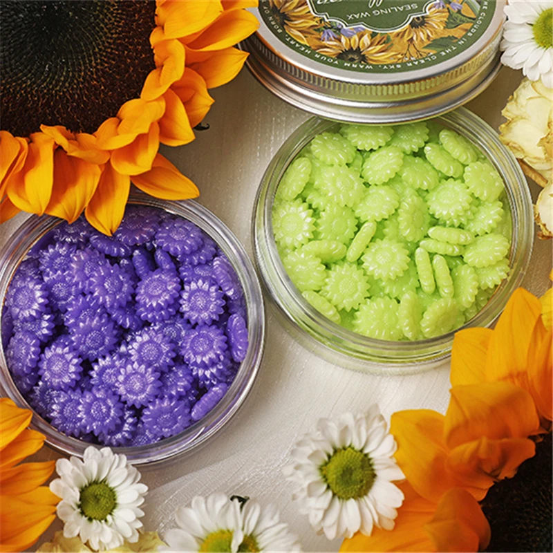 

Matte Glossy Sunflower Wax Sealing Bead DIY Glitter Stamps Seal Beads Stamp Envelope Wedding Postage Art Card Decor Craft Hobby