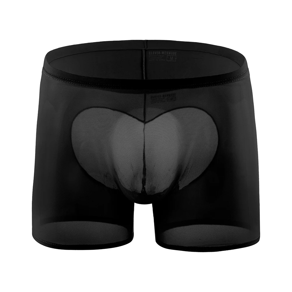 

Sexy Lingerie Mens See Through Mesh Boxer Briefs Low Rise Pouch Ultra Thin Panties Transparent Breathable Underwear Underpants