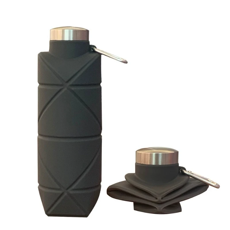 Sports water bottle Portable water bottle 23OZ Portable Water Bottle Outdoor Silicone Sports Kettle Folding Bottle Portable Collapsible Water Cup