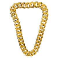 Grand Collier Épais en Acrylique pour Homme, Bijoux Hip Hop en Or, Style Punk, Lien en Plastique 3