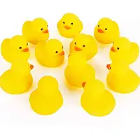 10pcs Preschool Bath Toys Mini Rubber Ducks Squeak Float Ducks Baby Bathtub Shower Toy Gift for Toddlers Kids Boys Girl Birthday 1