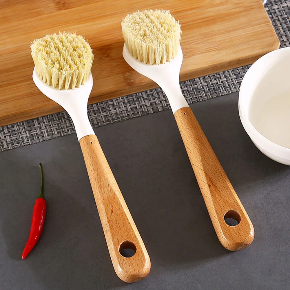 

2pcs Kitchen Cleaning Brush Pan Pot Brush Long Handle Cleaning Brush Washing Dishes Bowel Pot Brush Household Cleaning Tools