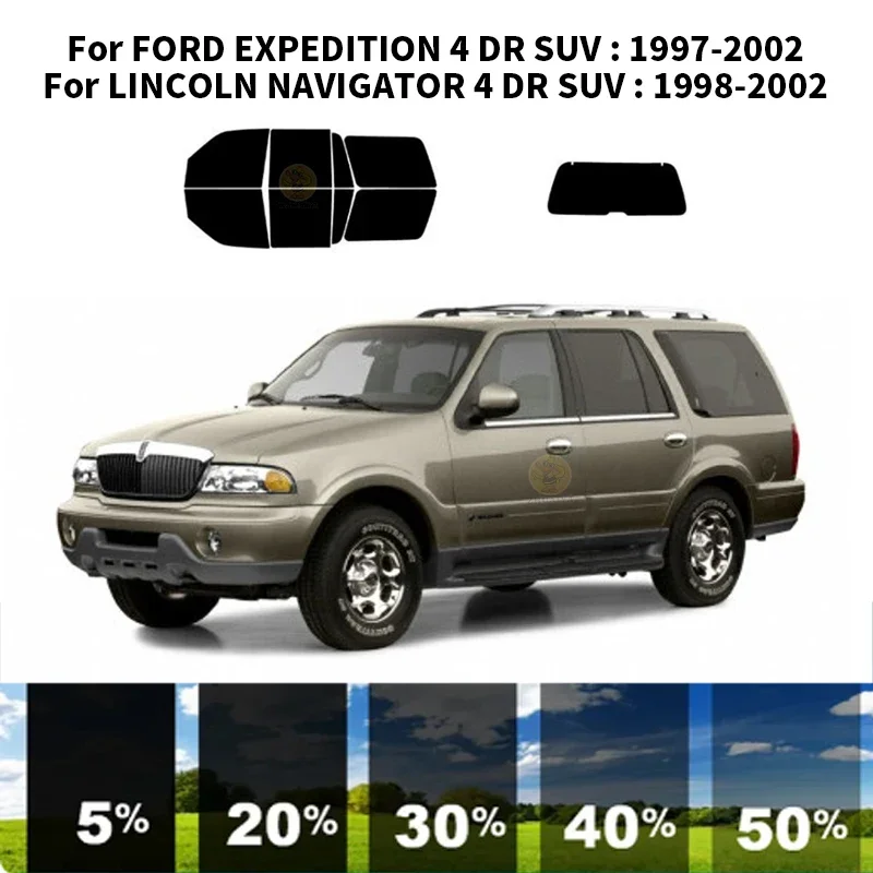 

Precut nanoceramics car UV Window Tint Kit Automotive Window Film For LINCOLN NAVIGATOR 4 DR SUV 1998-2002