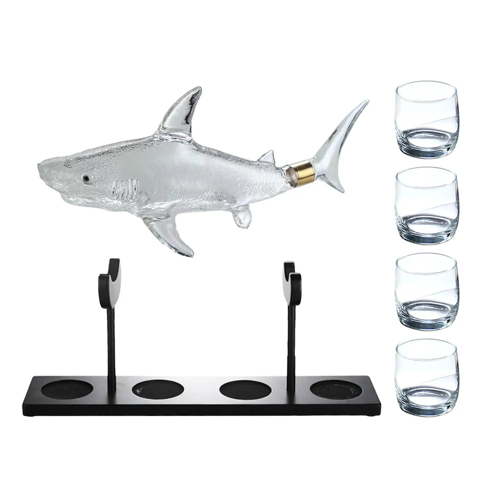 Wine Decanter Fish Shaped Handheld Aerator Wine Accessories Transparent for Bar Wine Carafe for Kitchen Red Wine Aerator Luxury