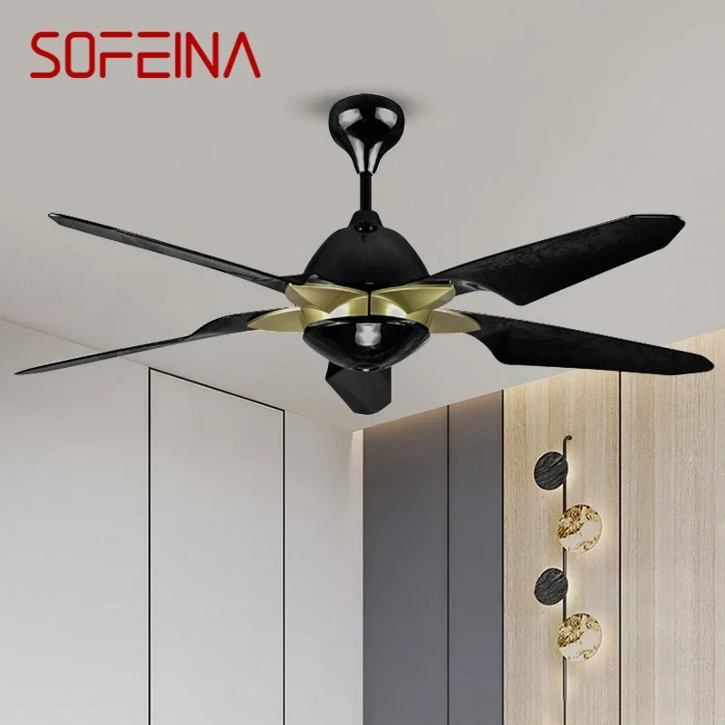 

SOFEINA Nordic LED Fan Light Modern Minimalism Restaurant Living Room Study Ceiling Fan Light Remote Electric Fan Light