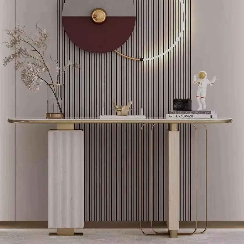 Tavolo Versatile per Soggiorno, Consolle di Lusso, Tavolo da Giardino, Tavolino Moderno da Salotto, Arredamento per Ingresso - immagine 4