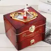 Mini Romantic Rotating Dancer Piano Music Box Ornament Clockwork Mechanical Jewelry Boxes for Birthday Gifts Home Decoration 1