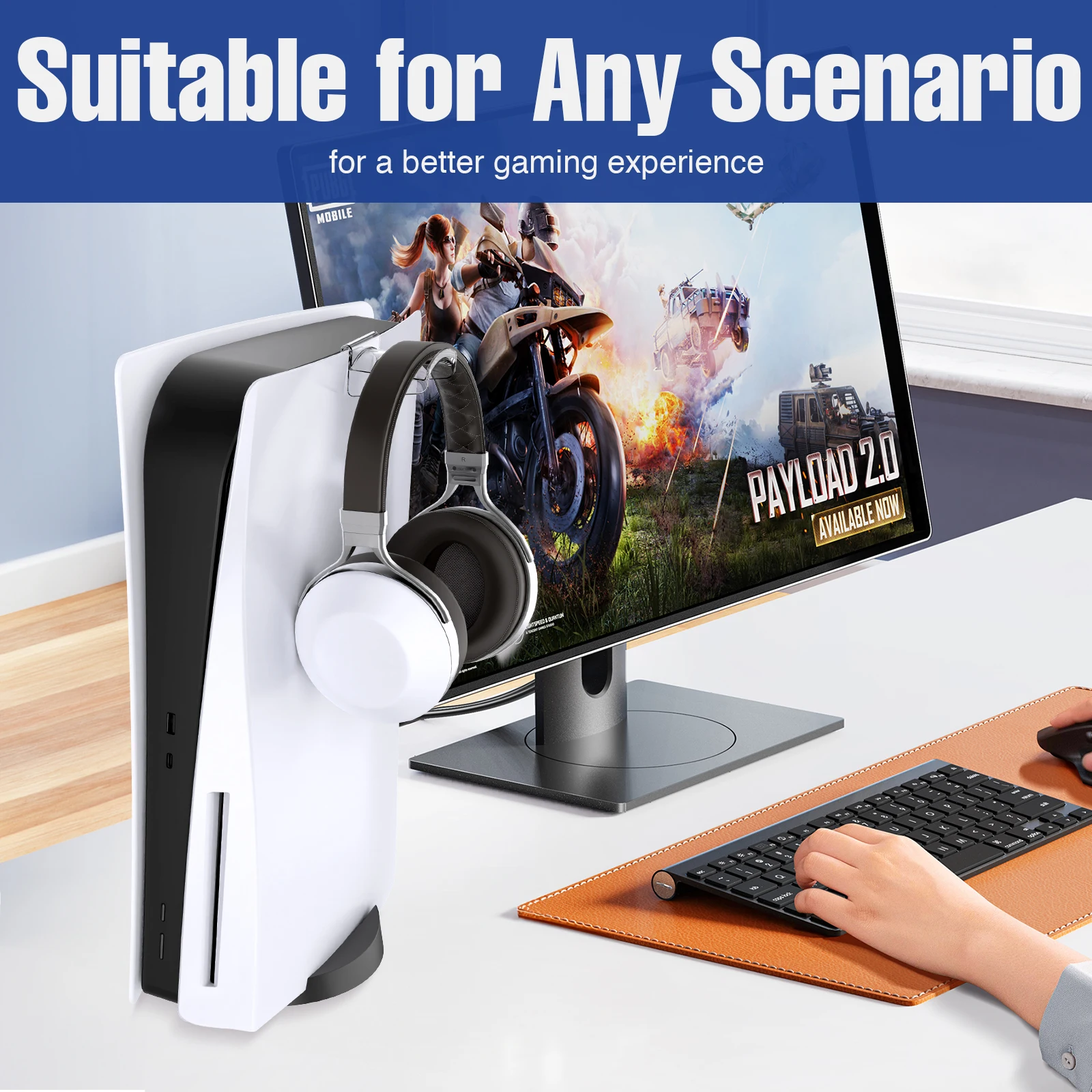 Universal Headphone Holder and Stand Hanger for Gaming Consoles & Accessories