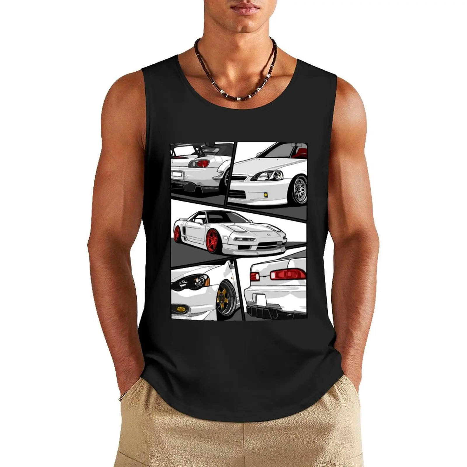 

[R]aw Power Champion White Edition s2k Integra Civic Nsx Tank Top sleeveless vest men sleeveless shirt man