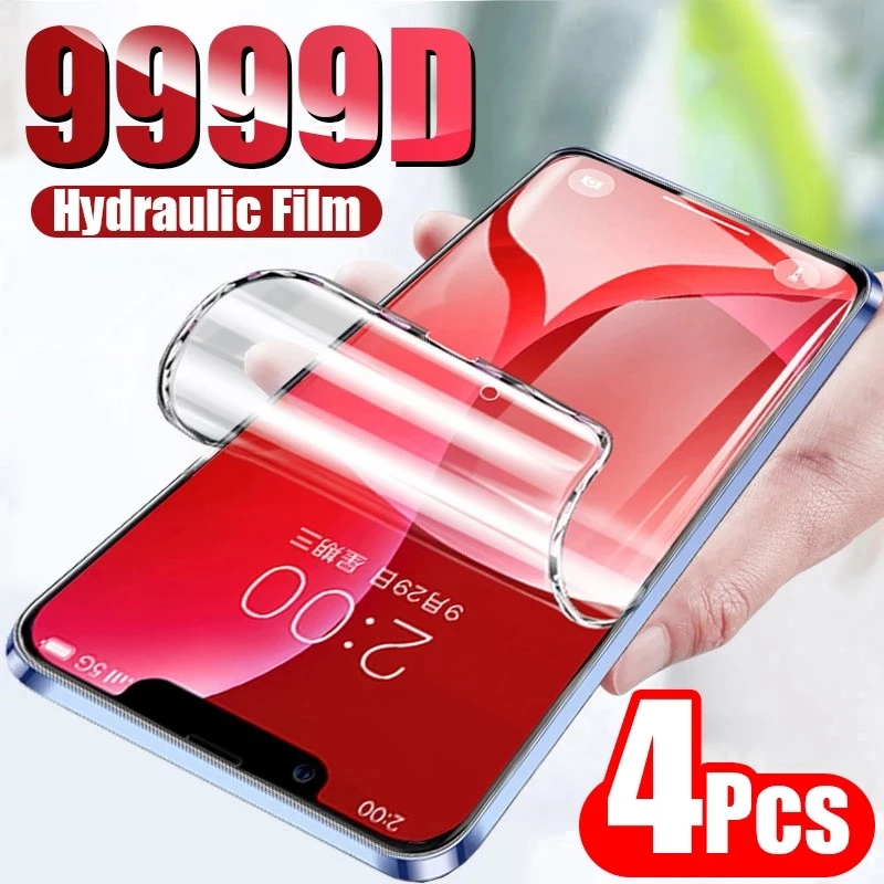 4PCS Full Cover Hydrogel Film On The For iPhone 13 12 11 Pro Max X XS XR MAX 6 7 8 Plus Screen Protector |