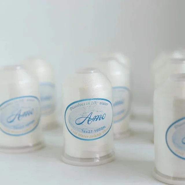 Description Picture 3 of item1000m Water Soluble Sewing Thread  Tex27 Long White Color 20C Wash Away Vanish Extra Quilting Basting Thread 40S/2