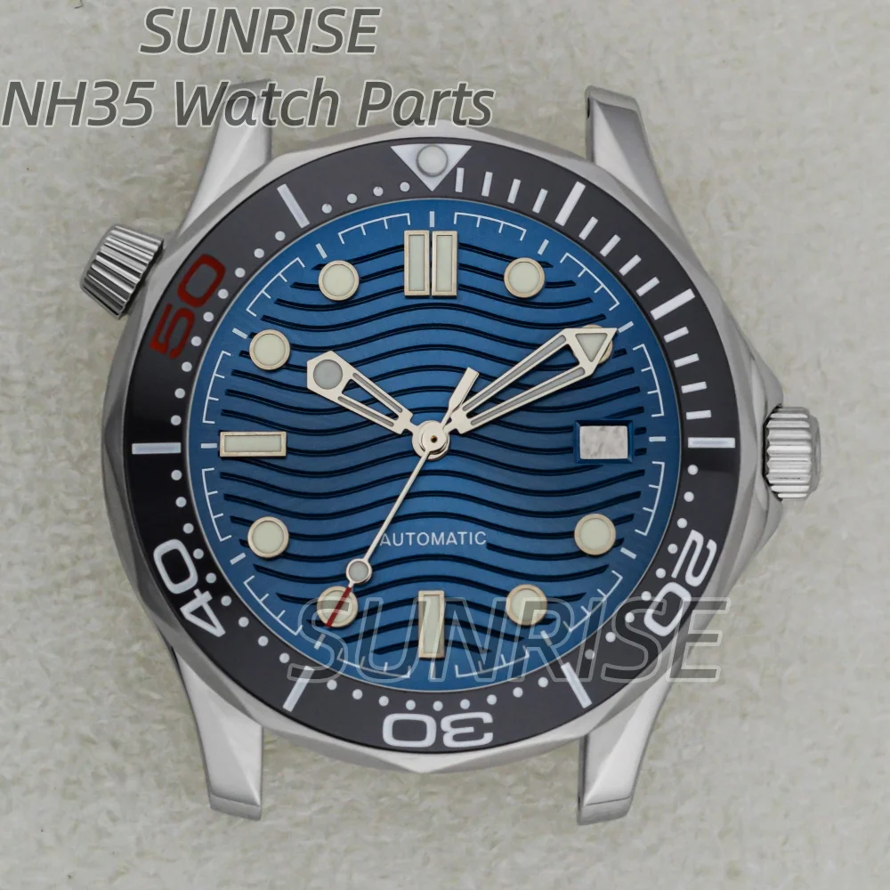 41mm Waterproof Watch Case with Stainless Steel Band & Transparent Back