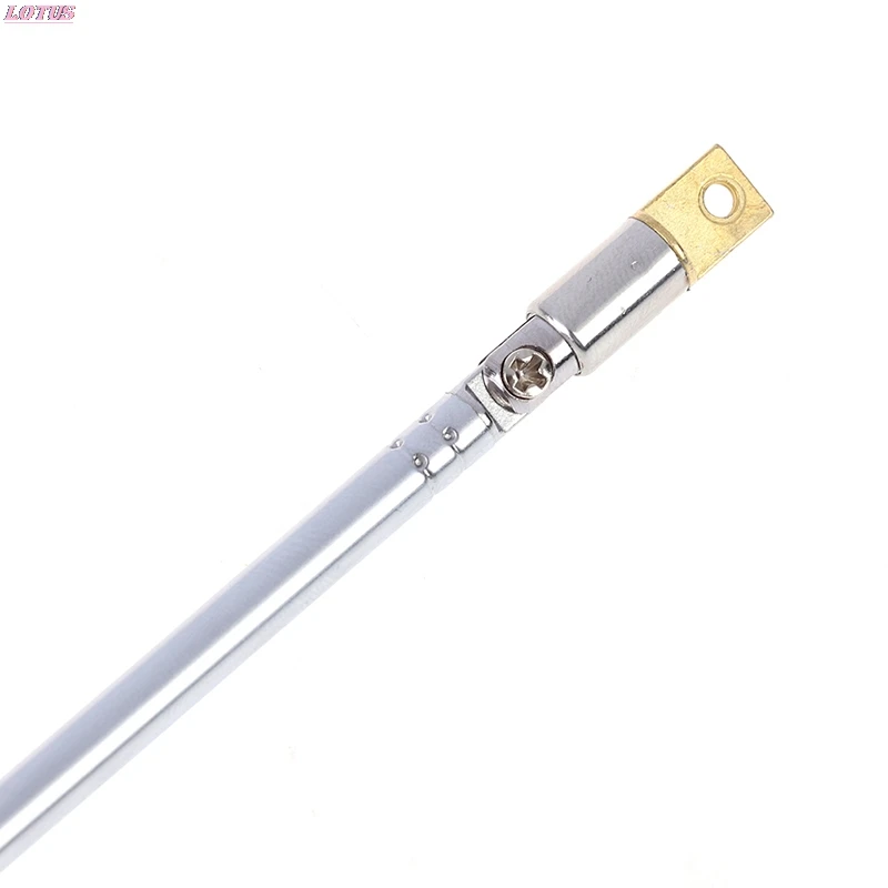 1 Pc 37cm 5 Section Telescopic Stainless Steel AM FM Radio Universal Antenna New