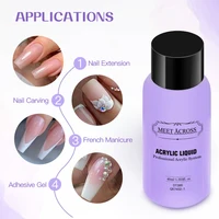 meet across 40ml acrylic liquid monomer for nails nail art carving extension for acrylic powder acrylic crystal liquid manicure