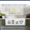 Farmhouse Sink 36InchFireclay White Kitchen Sink Apron Front Farm Sink Large Deep Single Bowl KitchenSink Undermount Farmer Sink 3
