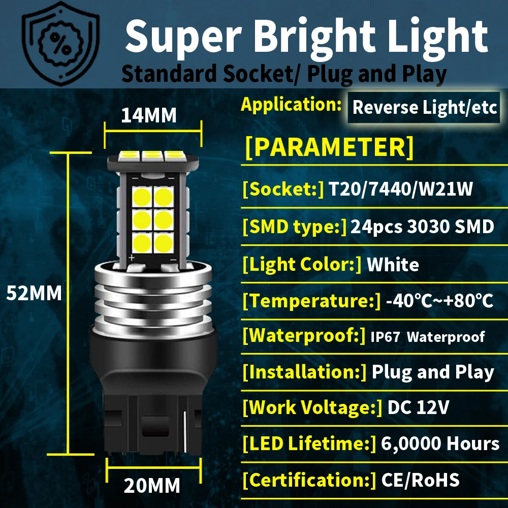 LED  Ʈ   , W21W 7440 T20 ĵ, Ű  1998-2017 SX4 2006-2010 Ÿ ȣ 12V  , 2 
