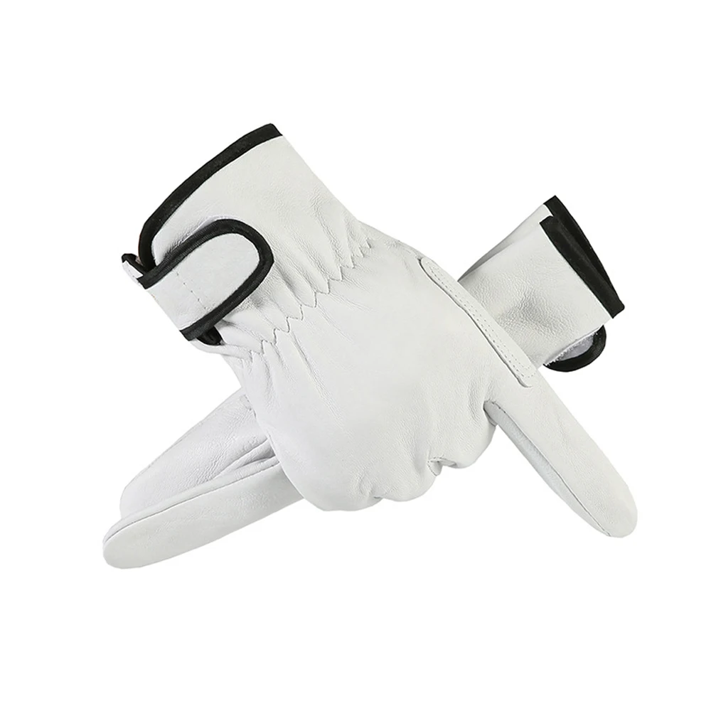 Work Gloves Sheepskin Leather Workers Welding Safety Protection Garden Sports Motorcycle Driver Wear-resistant Gloves