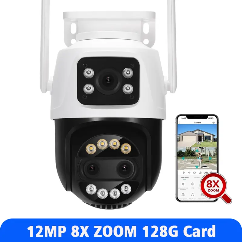 8MP 4K Wifi Camera PTZ Dual Screen AI Human Detection Auto Tracking Outdoor ONVIF CCTV Security Surveillance Camera ICSee - Image 10