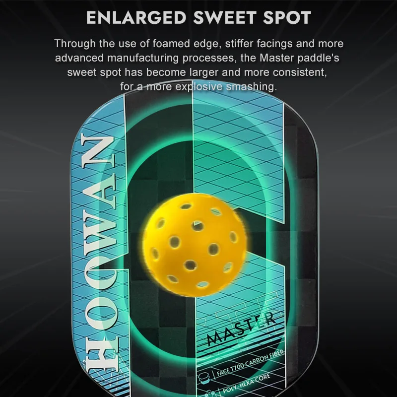 ピックルボール パドル HOOWAN カーボン 熱成形ユニボディ エッジフォーム